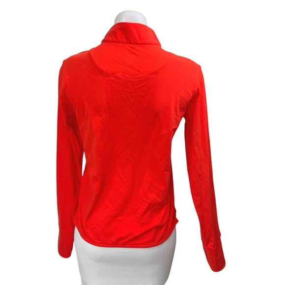 All Access x Bandier Women's Red Long Sleeve Quater Zip Athletic Top Size M - Picture 2 of 3